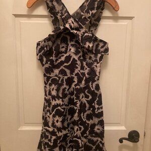 Banana Republic Ruffle Cross Front Halter Dress